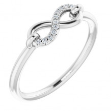 14K White .04 CTW Diamond Infinity-Inspired Ring - 123269600P