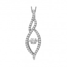 Gems One 14KT White Gold & Diamond Rhythm Of Love Neckwear Pendant  - 3/8 ctw - ROL1001-4WC