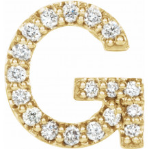 14K Yellow .06 CTW Diamond Single Initial G Earring - 867976031P