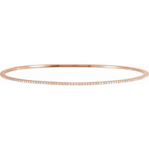 14K Rose 1 CTW Diamond Stackable Bangle 8 Bracelet - 6733760006P