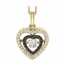 Gems One 14KT Yellow Gold & Diamond Rhythm Of Love Neckwear Pendant  - 3/8 ctw - ROL1018-4YCBLK