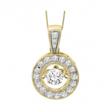 Gems One 14KT Yellow Gold & Diamond Rhythm Of Love Neckwear Pendant   - 1/3 ctw - ROL1086-4YC