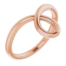 14K Rose Looped Bypass Ring - 52057103P