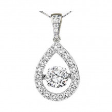 Gems One 14KT White Gold & Diamond Rhythm Of Love Neckwear Pendant    - 1/3 ctw - ROL1146-4WCT