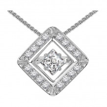 Gems One 14KT White Gold & Diamond Rhythm Of Love Neckwear Pendant  - 1/2 ctw - ROL1072-4WC