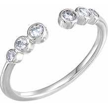 14K White 1/4 CTW Diamond Negative Space Ring - 123339600P