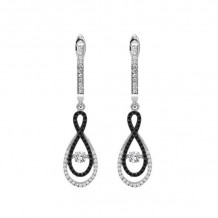 Gems One 14KT White Gold & Diamonds Stunning Fashion Earrings - 1/2 ctw - ROL2011-4WCBK