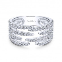 Gabriel & Co. 14k White Gold Kaslique Diamond Ring - LR51301W45JJ