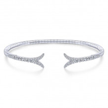 Gabriel & Co. 14k White Gold Demure Diamond Bangle Bracelet - BG3913-65W45JJ