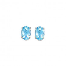 Gems One 14Kt White Gold Blue Topaz (7/8 Ctw) Earring - EBO54-4W