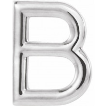 14K White Single Initial B Earring - 86800107P