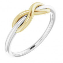 14K White & Yellow Infinity-Style Ring - 51749104P