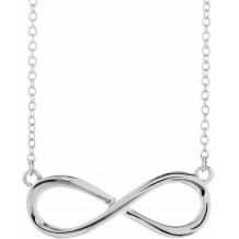 14K White Infinity-Inspired 18 Necklace - 859471001P