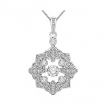 Gems One Silver (SLV 995) & Diamonds Stunning Neckwear Pendant - 1/3 ctw - ROL1115-SSD