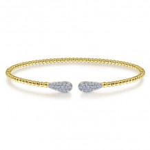 Gabriel & Co. 14k Yellow Gold Bujukan Diamond Bangle Bracelet - BG4230-65Y45JJ
