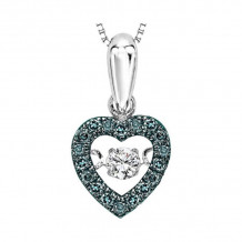 Gems One 14KT White Gold & Diamond Rhythm Of Love Neckwear Pendant  - 1/5 ctw - ROL1021-4WCBL