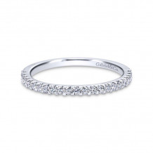 Gabriel & Co. 14k White Gold Contemporary Anniversary Wedding Band - WB7840W44JJ