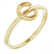 14K Yellow Initial C Ring - 51895114P