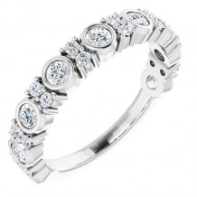 14K White 3/4 CTW Diamond Anniversary Band - 123799600P