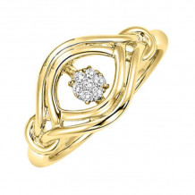 Gems One Silver (SLV 995) Diamond Rhythm Of Love Fashion Ring  - 1/10 ctw - ROL1175-SSYD