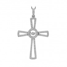 Gems One Silver (SLV 995) & Diamonds Stunning Neckwear Pendant - 1/5 ctw - ROL1089-SSD