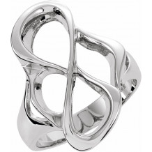 14K White Freeform Ring - 553337239P