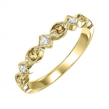 Gems One 10Kt Yellow Gold Diamond (1/20Ctw) & Citrine (1/6 Ctw) Ring - FR1216-1YD