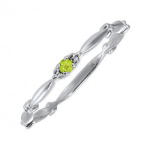 Gems One 10Kt White Gold Peridot (1/20 Ctw) Ring - RG72936-1WND