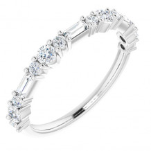 14K White 3/8 CTW Diamond Anniversary Band - 123549600P