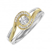 Gems One 14KT White & Yellow Gold & Diamond Rhythm Of Love Fashion Ring  - 1/5 ctw - ROL1236-4WYC