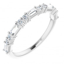 14K White 1/2 CTW Diamond Anniversary Band - 123092617P