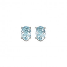 Gems One 14Kt White Gold Aquamarine (1 Ctw) Earring - EAO64-4W