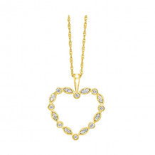 Gems One 14Kt Yellow Gold Diamond (1/8Ctw) Pendant - PD33046-4YD