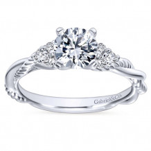 Gabriel & Co. 14k White Gold Hampton Twisted Engagement Ring - ER8817W44JJ