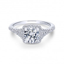 Gabriel & Co. 14k White Gold Entwined Halo Engagement Ring - ER12670R4W44JJ
