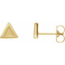 14K Yellow Petite Triangle Earrings - 86658601P