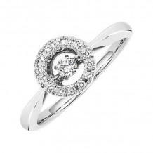 Gems One Silver (SLV 995) Diamond Rhythm Of Love Fashion Ring   - 1/5 ctw - ROL1181-SSD