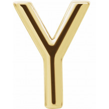 14K Yellow Single Initial Y Earring - 86800246P