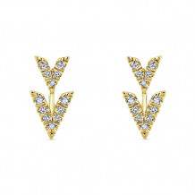 Gabriel & Co. 14k Yellow Gold Kaslique Diamond Stud Earrings - EG13091Y45JJ