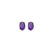 Gems One 14Kt White Gold Amethyst (1/2 Ctw) Earring - EMO53-4W