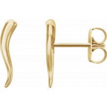 14K Yellow Horn Earrings - 862606007P