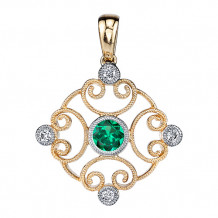 Stanton Color 14k Gold Emerald Pendant