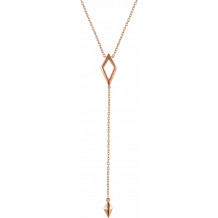 14K Rose Geometric Y 16-18 Necklace - 65230360002P