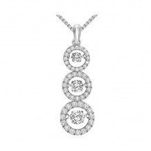 Gems One 14KT White Gold & Diamond Rhythm Of Love Neckwear Pendant  - 1/2 ctw - ROL1061-4WC