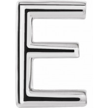 14K White Single Initial E Earring - 86800125P