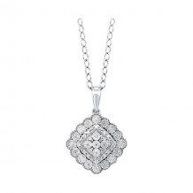 Gems One Silver Diamond (1/20 Ctw) Pendant - PD10368-SSWSC