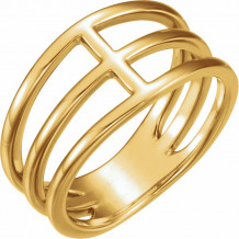 14K Yellow Negative Space Ring - 51673601P