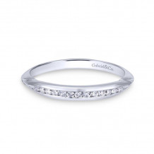 Gabriel & Co. 14k White Gold Contemporary Diamond Wedding Band - WB11749R3W44JJ