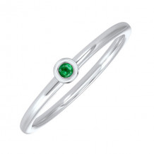 Gems One 10Kt White Gold Emerald (1/20 Ctw) Ring - RG73462-1WNE