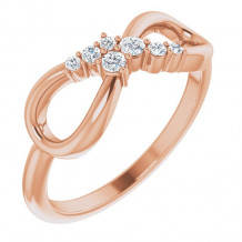 14K Rose 1/8 CTW Diamond Infinity-Inspired Ring - 123779602P